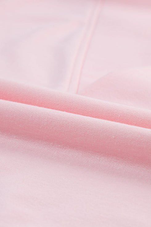 Soft Knit Collared V Neck Puff Sleeve Top