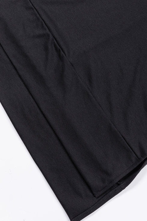 Soft Knit Cowl Neck Drawstring Pocket Tunic Top