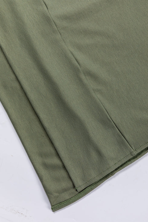 Soft Knit Cowl Neck Drawstring Pocket Tunic Top
