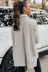Soft Knit Cowl Neck Drawstring Pocket Tunic Top