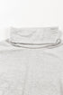 Soft Knit Cowl Neck Drawstring Pocket Tunic Top