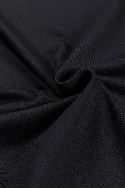 Soft Knit Cowl Neck Drawstring Pocket Tunic Top