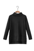 Soft Knit Cowl Neck Drawstring Pocket Tunic Top