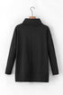 Soft Knit Cowl Neck Drawstring Pocket Tunic Top