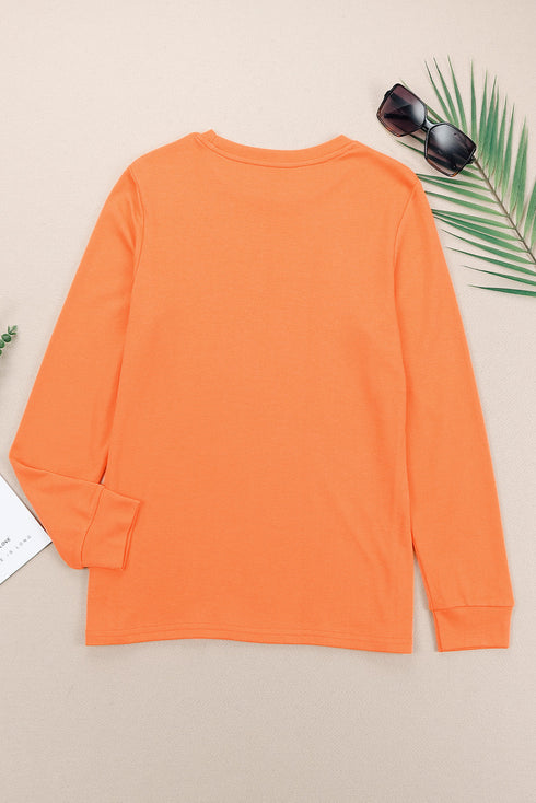 Soft Knit Crew Neck Long Sleeve Relaxed Top