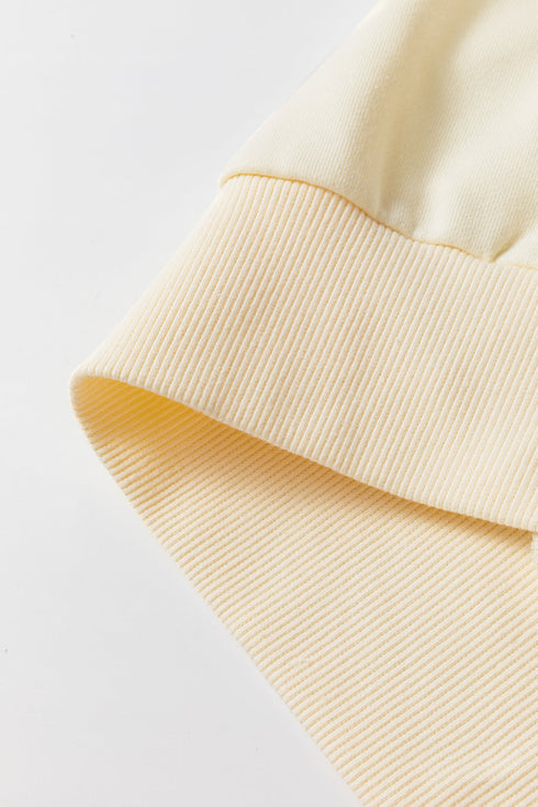 Soft Knit Exposed Seam Block Stripe Crew Neck Sweatshirt