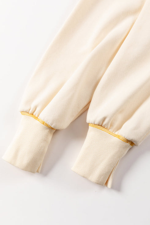 Soft Knit Exposed Seam High Low Hem Pullover Sweatshirt