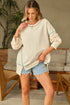 Soft Knit Exposed Seam High Low Hem Pullover Sweatshirt