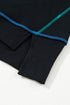 Soft Knit Exposed Seam High Low Hem Pullover Sweatshirt