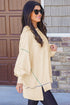 Soft Knit Exposed Seam High Low Hem Pullover Sweatshirt
