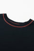 Soft Knit Exposed Seam High Low Hem Pullover Sweatshirt