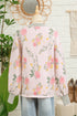 Soft Knit Floral Print V Neck Sweater