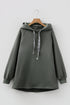 Soft Knit Geometric Drawstring Oversized Tunic Hoodie