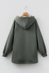Soft Knit Geometric Drawstring Oversized Tunic Hoodie