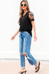 Soft Knit Lace Patchwork Short Sleeve Crew Neck Top
