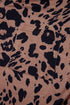 Soft Knit Leopard Print Pocket Detail V Neck Top