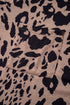 Soft Knit Leopard Print Pocket Detail V Neck Top