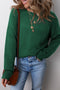 Soft Knit Raglan Sleeve Crew Neck Sweater