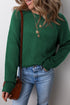Soft Knit Raglan Sleeve Crew Neck Sweater