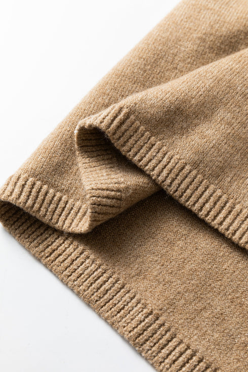 Soft Knit Ruffle Placket Button Down Cardigan