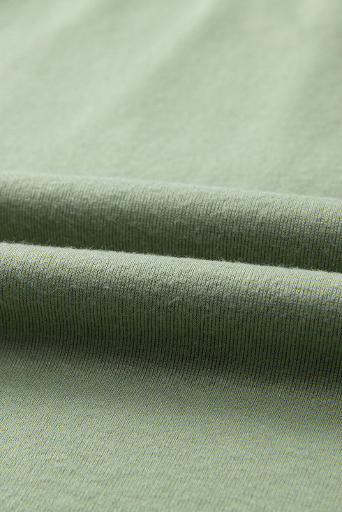 Soft Knit Seam Detail Curved Hem Raglan Top