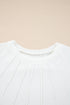 Soft Knit Seam Detail Curved Hem Raglan Top