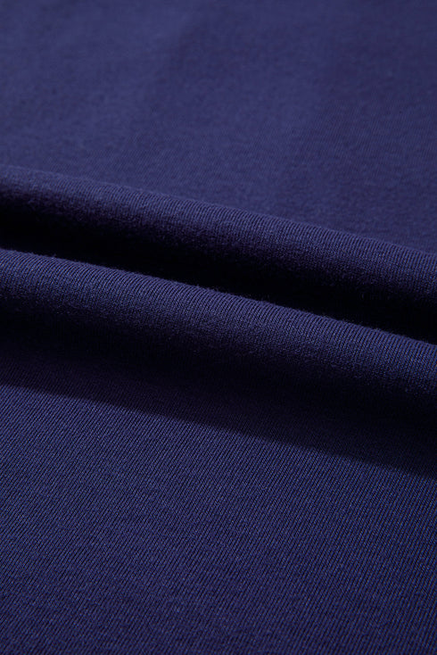 Soft Knit Seam Detail Curved Hem Raglan Top