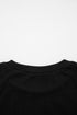 Soft Knit Seam Detail Curved Hem Raglan Top
