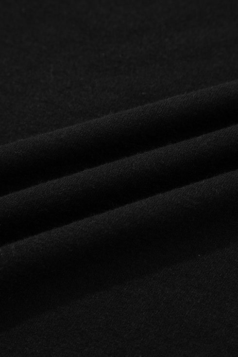 Soft Knit Seam Detail Curved Hem Raglan Top