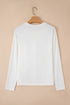 Soft Knit Seam Detail Curved Hem Raglan Top
