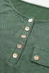 Soft Knit Snap Button Long Sleeve Henley Top