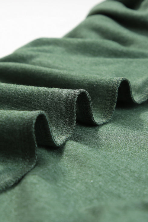 Soft Knit Snap Button Long Sleeve Henley Top