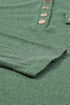 Soft Knit Snap Button Long Sleeve Henley Top