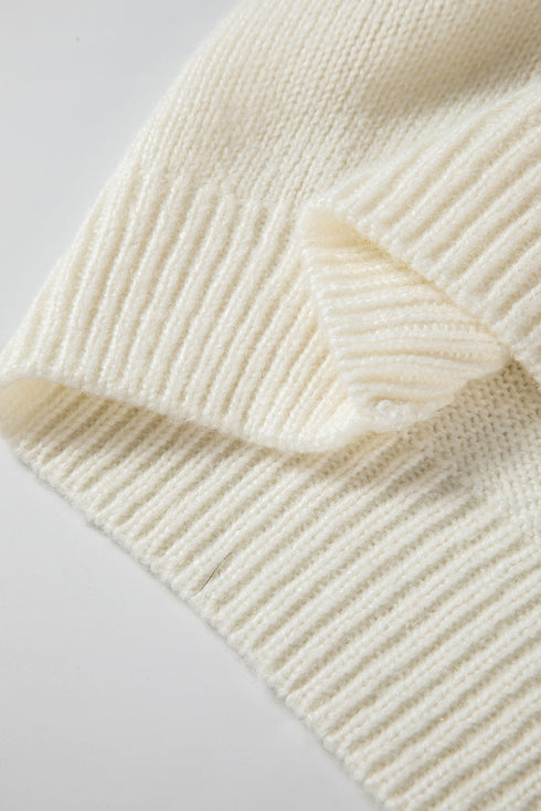 Soft Knit Snowflake Pattern Crew Neck Sweater