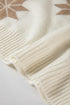 Soft Knit Snowflake Pattern Crew Neck Sweater