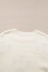 Soft Knit Snowflake Pattern Crew Neck Sweater