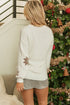 Soft Knit Snowflake Pattern Crew Neck Sweater