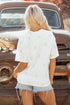 Soft Knit Starry Flag Bow Graphic Short Sleeve Tee