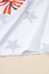 Soft Knit Starry Flag Bow Graphic Short Sleeve Tee