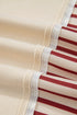 Soft Knit Stripe Sleeve Patchwork Pocket Top