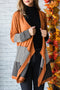 Soft Knit Striped Color Block Open Front Cardigan