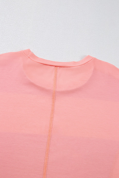 Soft Knit Striped Drop Shoulder Relaxed Top
