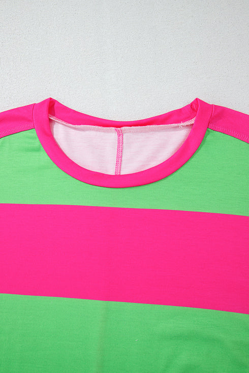 Soft Knit Striped Drop Shoulder Relaxed Top