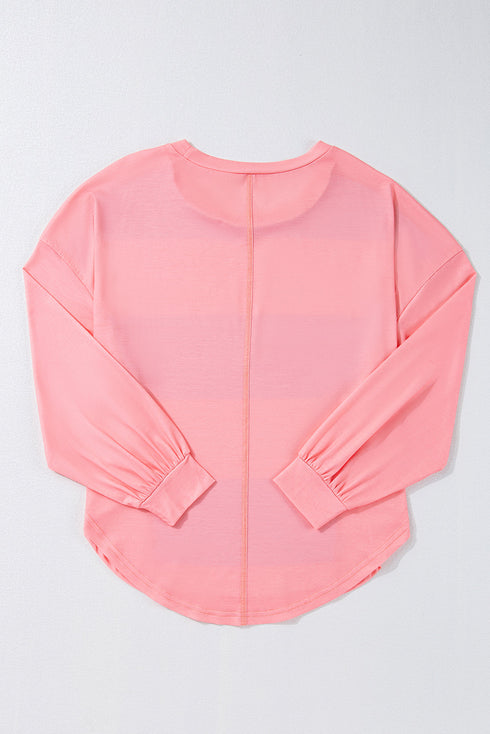 Soft Knit Striped Drop Shoulder Relaxed Top