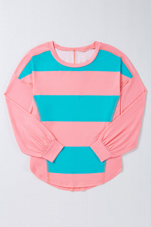 Soft Knit Striped Drop Shoulder Relaxed Top
