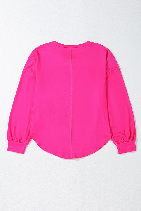 Soft Knit Striped Drop Shoulder Relaxed Top