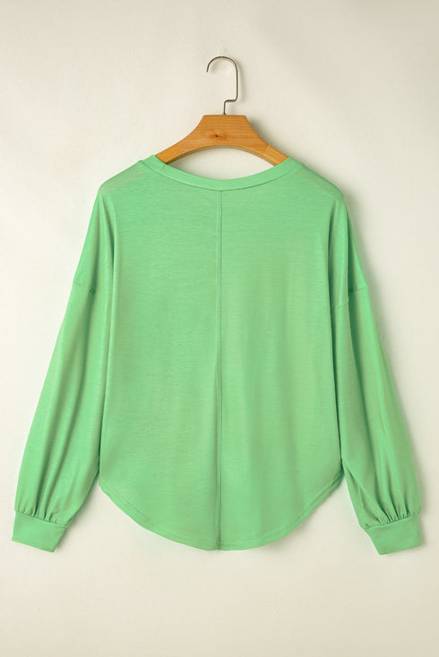 Soft Knit Striped Drop Shoulder Relaxed Top