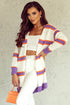 Soft Knit Striped Open Front Longline Cardigan