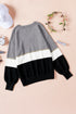 Soft Knit Striped V Neck Pullover Sweater