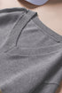 Soft Knit Striped V Neck Pullover Sweater
